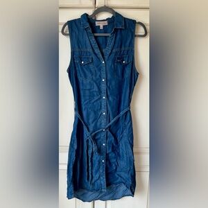 Philosophy Blue Denim Midi Dress. Large.